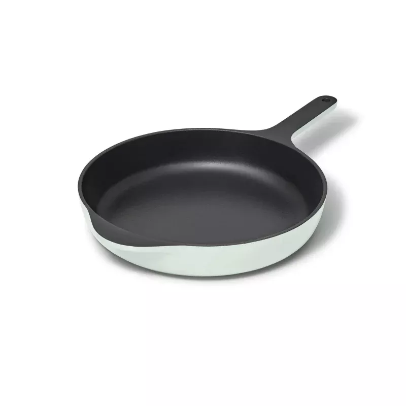 10.5" Enameled Cast Iron Skillet - Light Mist
