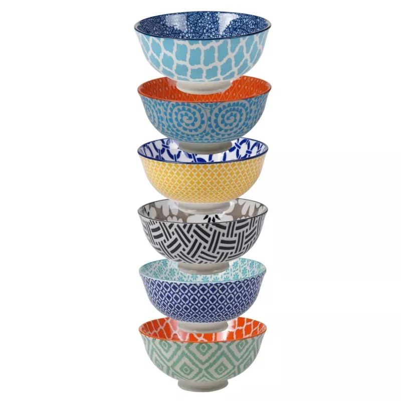 10 Oz. 6-Pack Chelsea Porcelain Snack Bowls