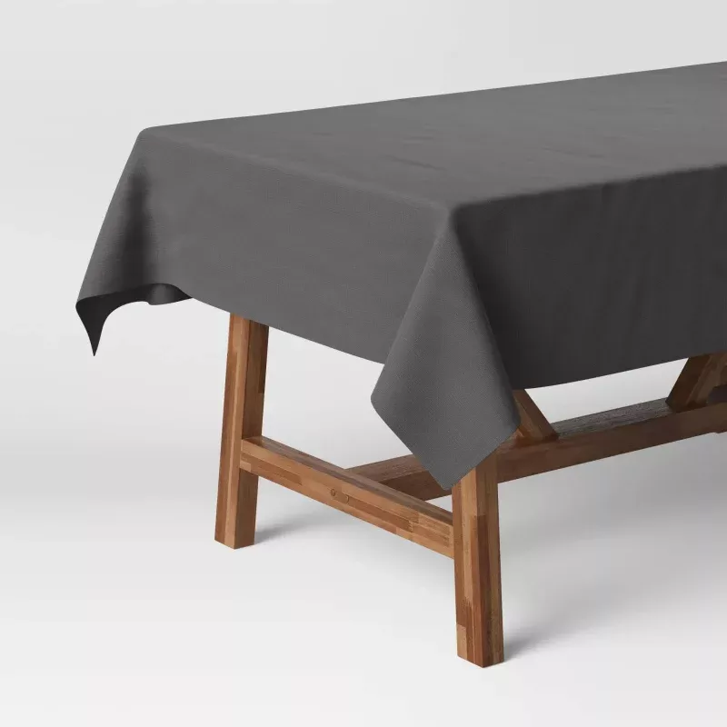 104" x 60" Solid Tablecloth Gray