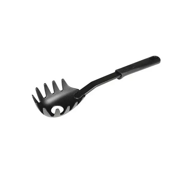 11" Heat-Resistant Nylon Pasta Fork - Black Spaghetti Server | Thunder Group PLPP003BK