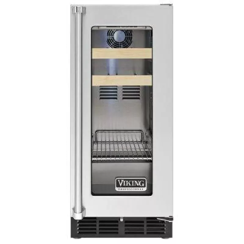 15" Beverage Center, Clear Glass, Right Hinge/Left Handle