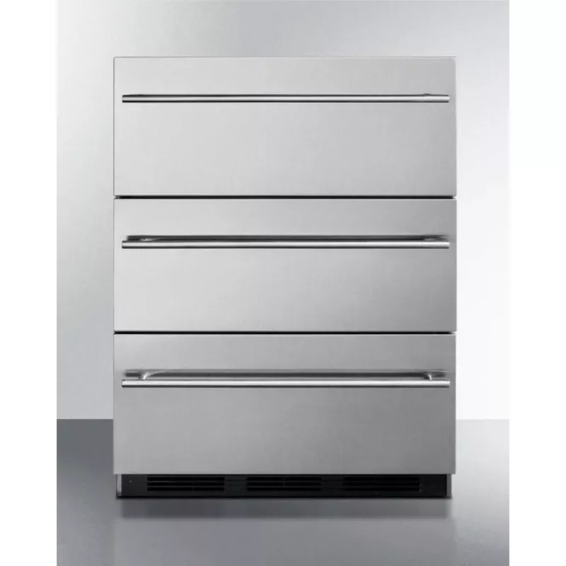 24" Wide 3-drawer All-refrigerator, ADA Compliant