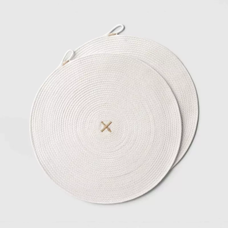 2pk Rope Charger Ivory - Threshold