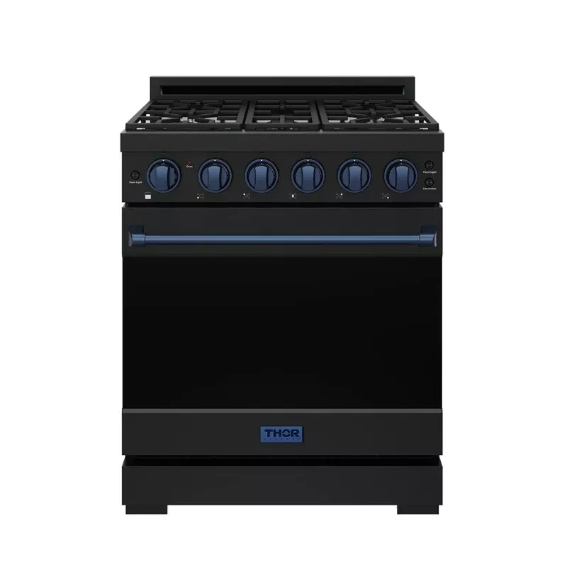 30 Inch Professional Liquid Propane With Precision Knob Control In Black/blue
