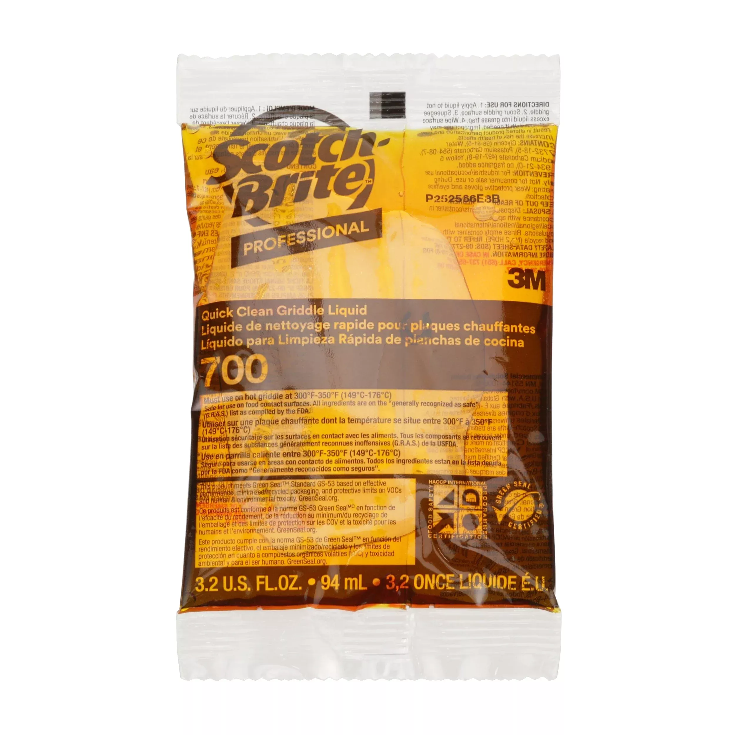 3M Quick Clean Griddle Liquid - 40PK 3 oz - 700
