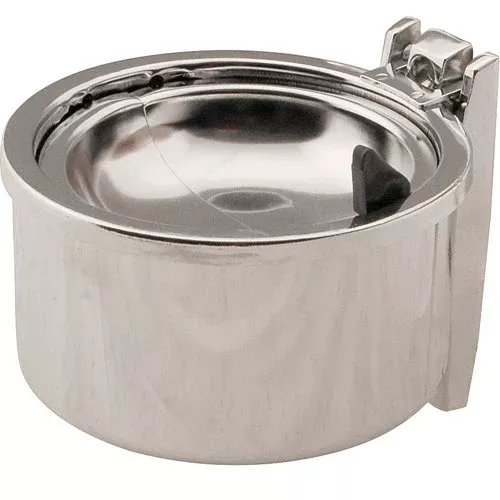 4 1/4 in Wall Mount Ashtray Chrome, Round