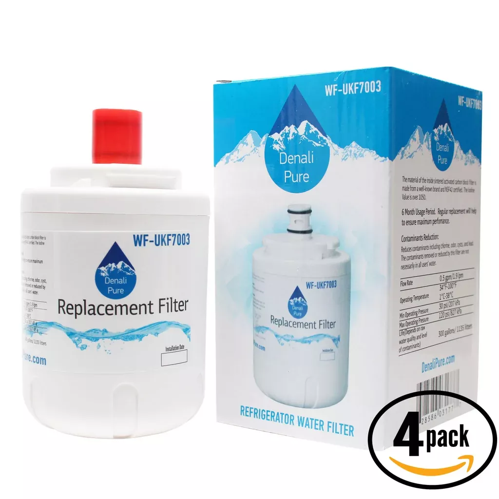 4-Pack Whirlpool MZD2768GES Refrigerator Water Filter Replacement