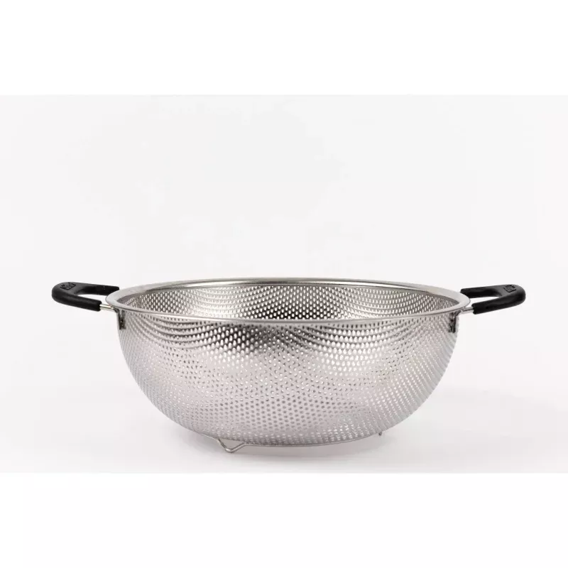5qt Hard Mesh Colander - Silver