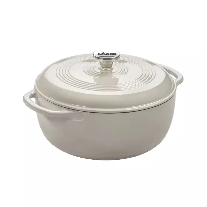 6qt Cast Iron Enamel Dutch Oven - Oyster