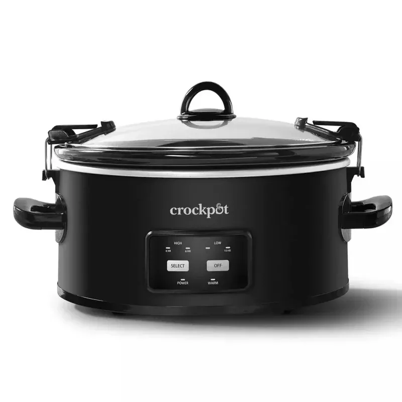6qt Cook & Carry One Touch Programmable Slow Cooker Matte - Black