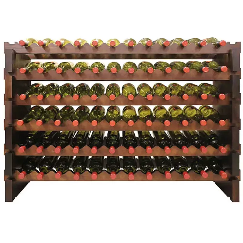 72 Bottle Modular Wine Rack Stained
