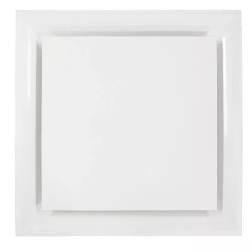 American Louver 14 in White Plaque Celing Diffuser Plastic - STR-PQ-14W