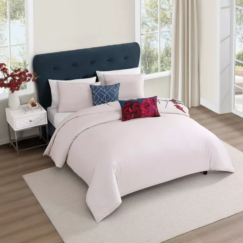 Bebejan Zinnia 5 Piece Reversible Comforter Set - Queen