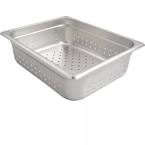 Browne 1/2 Size 4 in Perforated Steam Table Pan - 21214