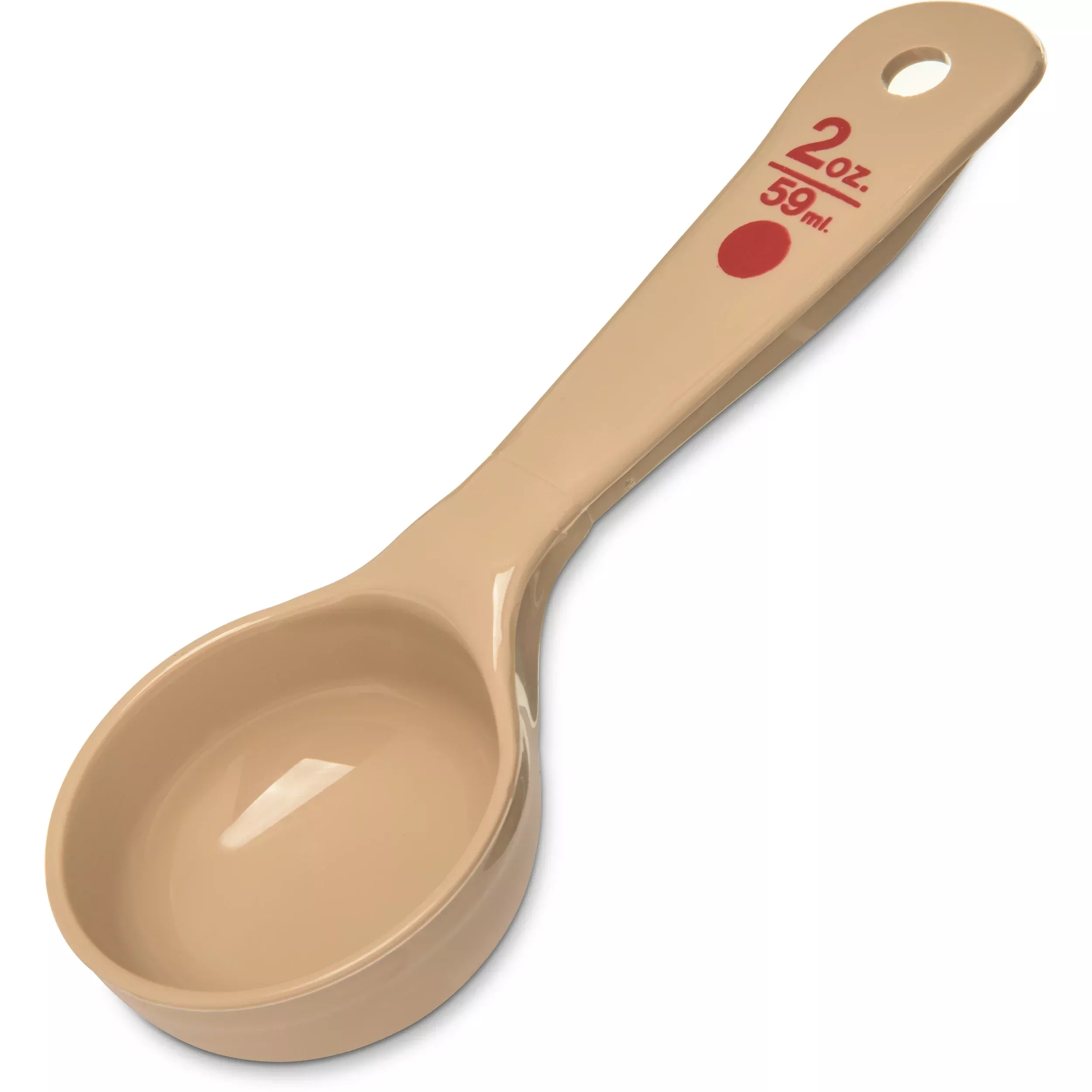 Carlisle 2 oz Measure Miser Portion Spoon Plastic, Beige - 432406
