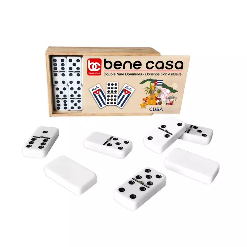Cuban Double Nine Dominoes in Wooden Box