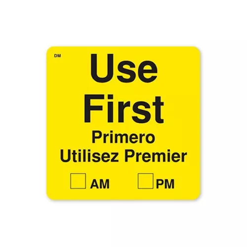 Daymark Dissolve-It 2 in x 2 in Use First Label White, Square - IT112439