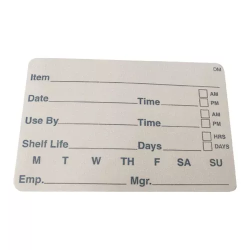 Daymark DissolveMark 2 in X 3 in Shelf Life Labels White, Rectangle - 110116
