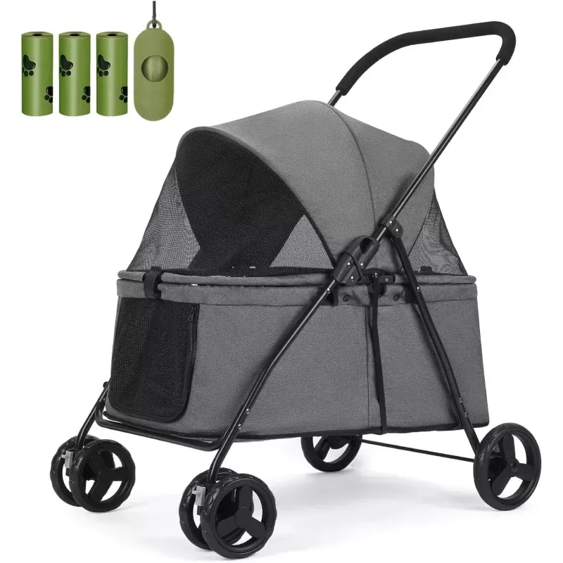 Dog Stroller for Medium/Small Pets - Grey