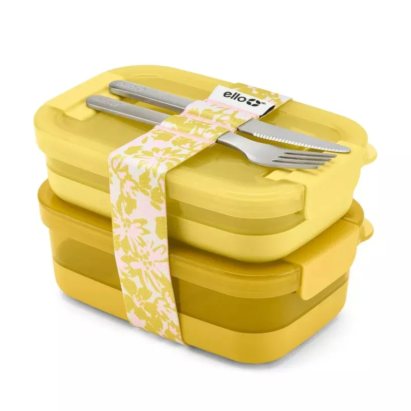 Ello Stackable Bento Lunch Container - Yellow