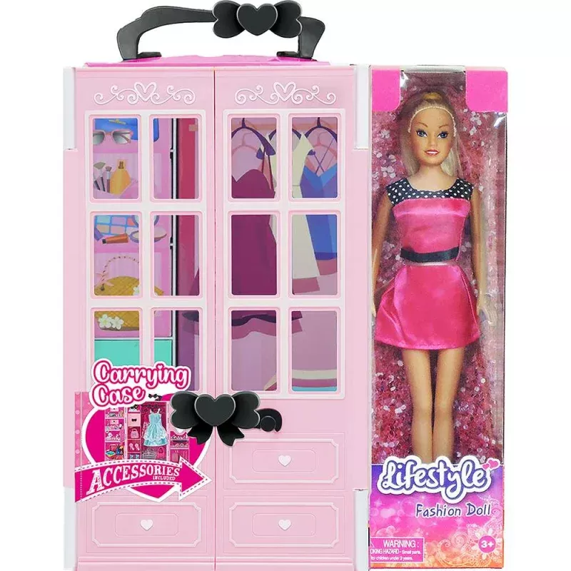 Fashion Doll & Wardrobe Carrying Case