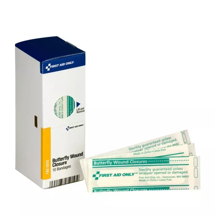 First Aid Only Sc Refill Butterfly Wound Closures, 10/box - FAE-5010