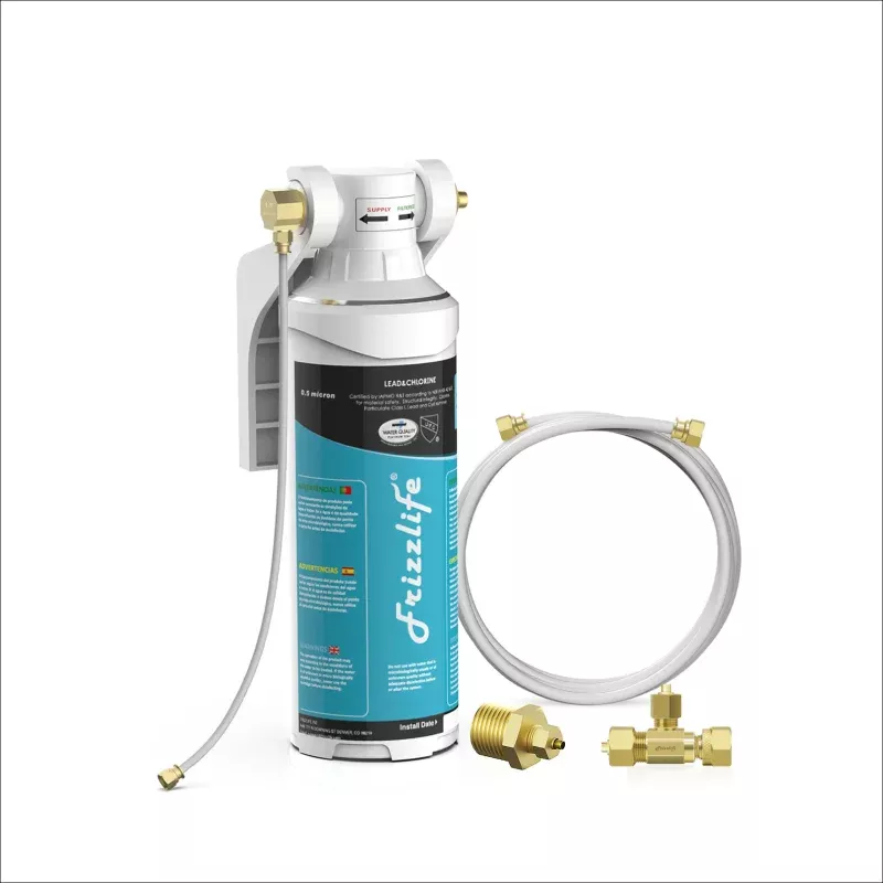 Frizzlife 0.5 Micron Inline Water Filter for Refrigerator & Ice Maker, MS99