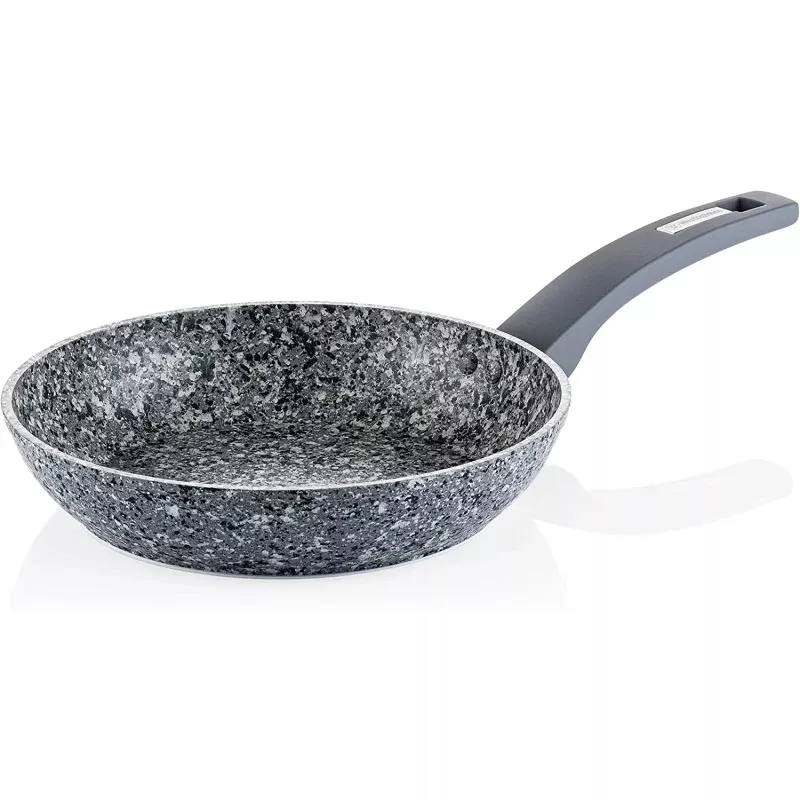 Gray granite marble finish frying pan (1")