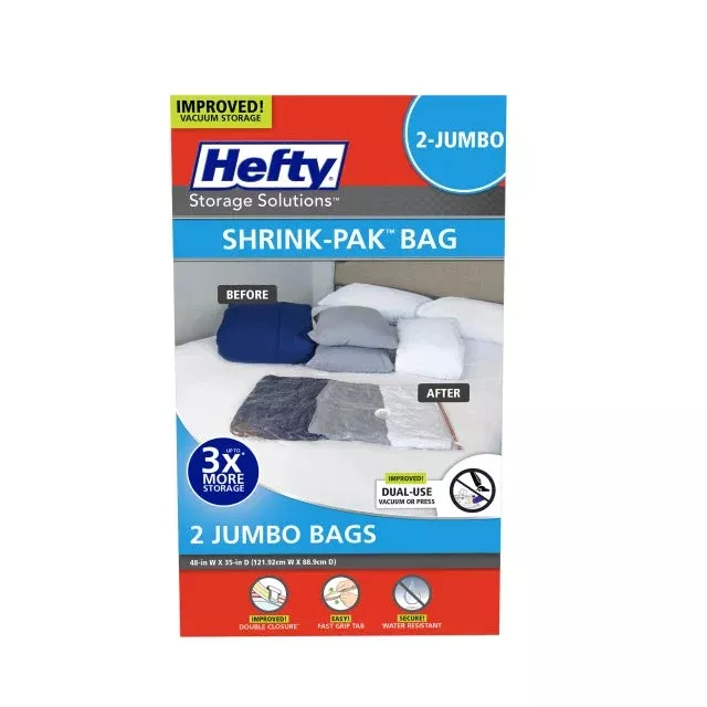 Hefty SHRINK-PAK Jumbo Vacuum Storage Bags
