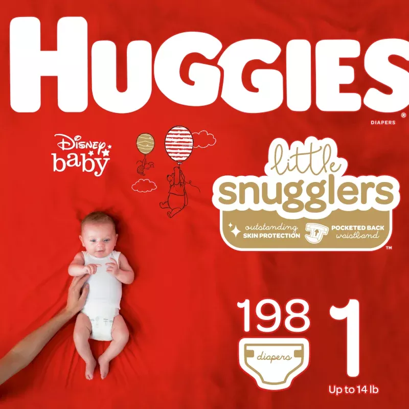 Huggies Little Snugglers Diapers - Size 1 - 198ct