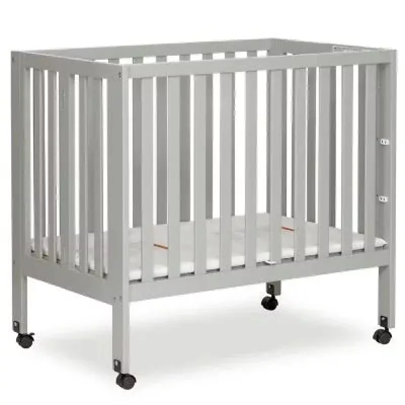 Jett Non-Full Size Folding Crib - Gray