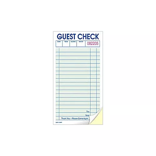 KNG 2-Part Padded Green Guest Checks - 3141PAD