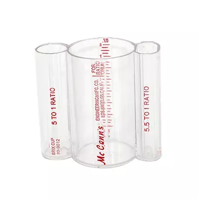 McCann's / Multiplex 99-9012 Standard Brix Cup - 5:1 & 5.5:1 Ratio Beverage Testing Tool