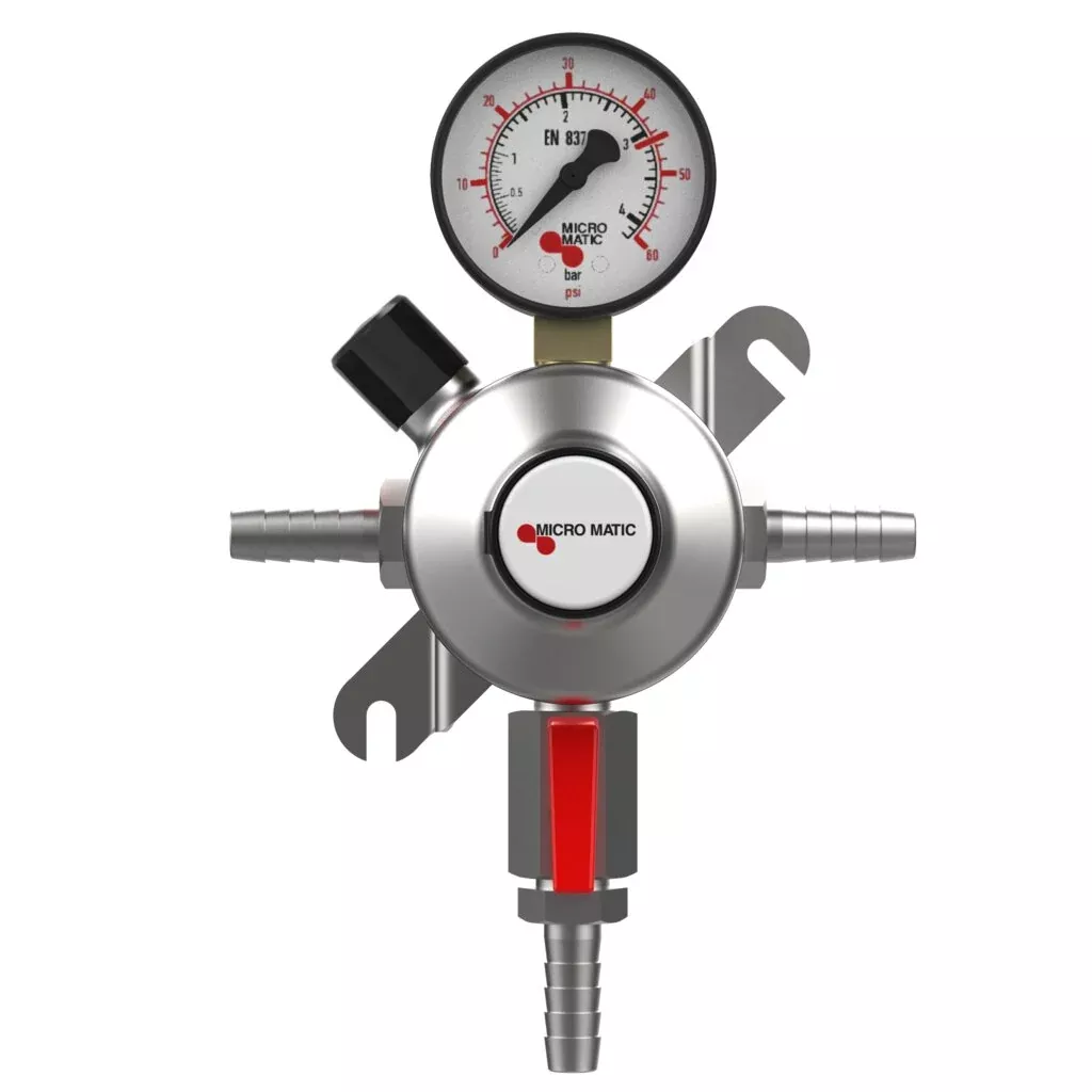 Micro Matic 8011X-PP Premium Plus Secondary CO2 Regulator Single Gauge, Low Pressure, 0-60 PSI, 1 Product, Pass-Thru