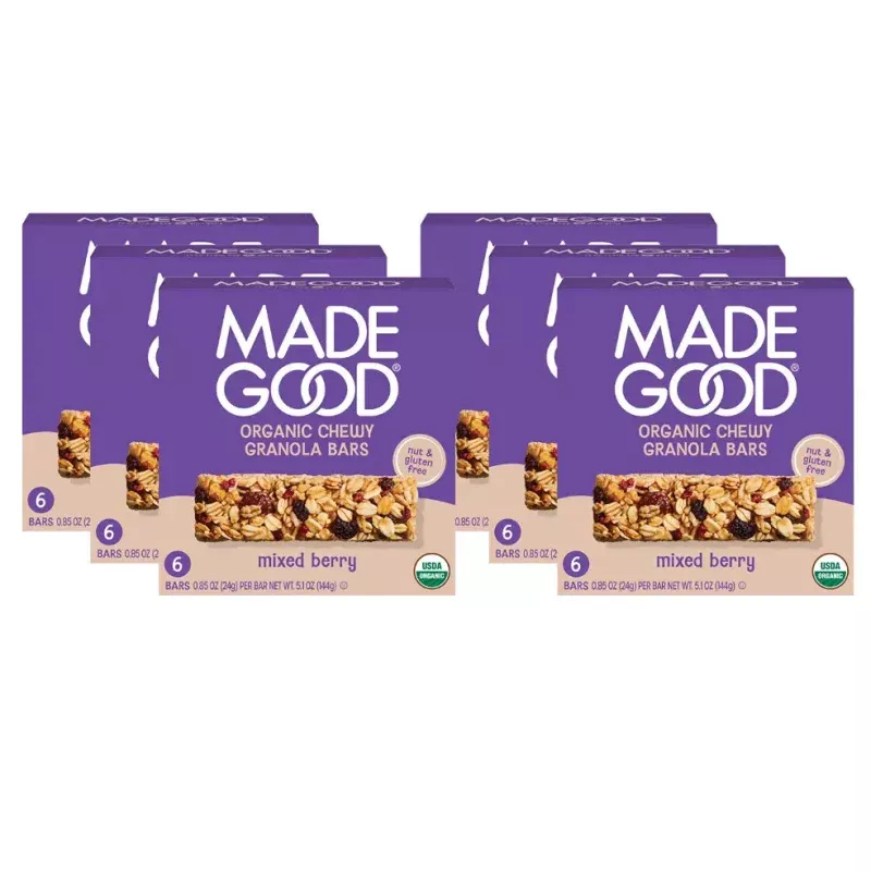 Mixed Berry Granola Bars (6 Boxes, Total 36 Bars)