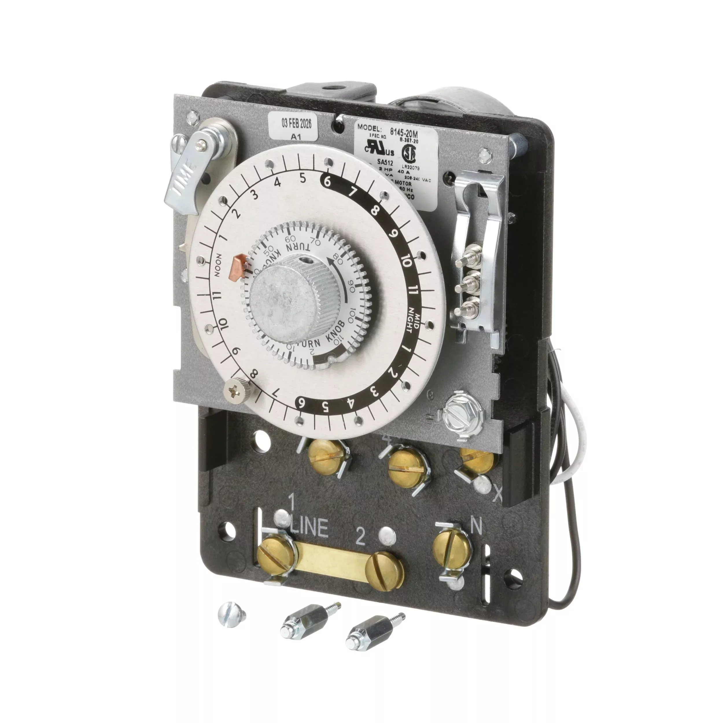Paragon Mechanical Defrost Timer - 208/240V AC - Temperature or Pressure Termination, Mechanism Onl