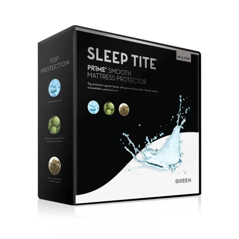 PR1ME Smooth Mattress Protector King - White