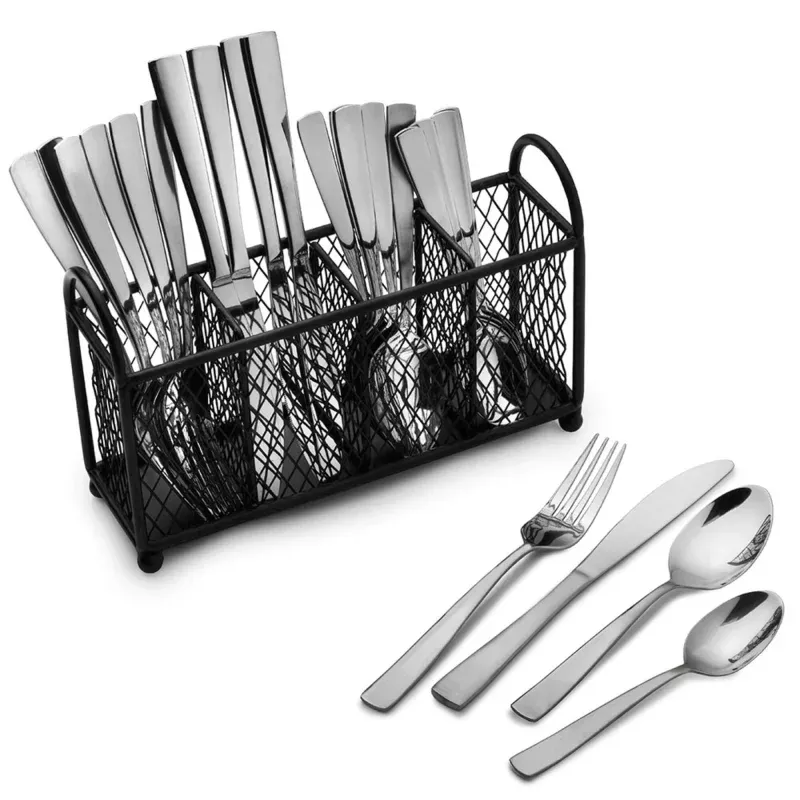 Satin Danford 24 Piece Service for 6 with Caddy