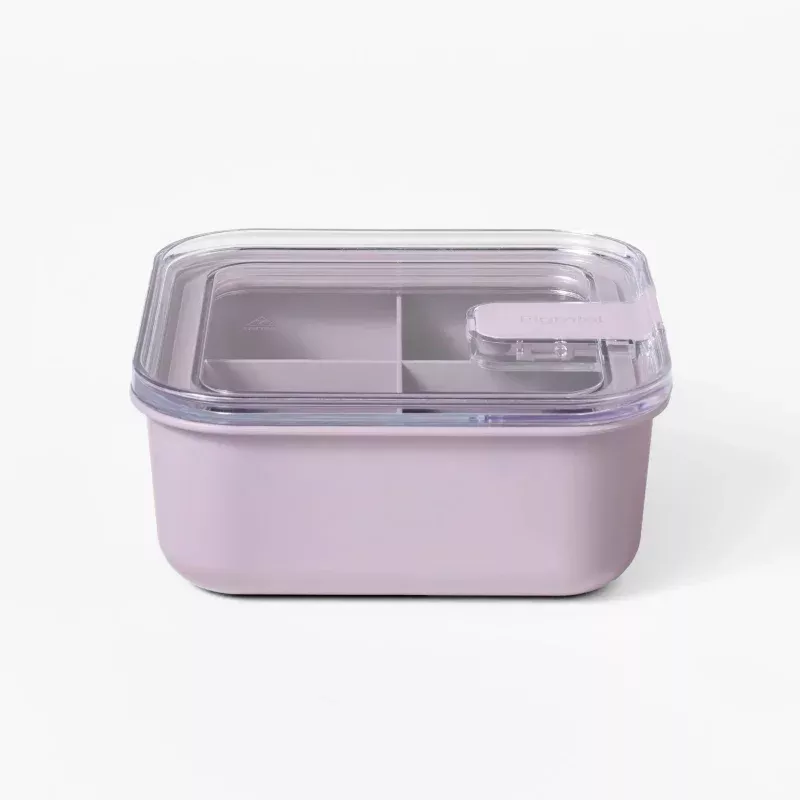 Square Bento Meal Prep Food Storage Container - Lavender