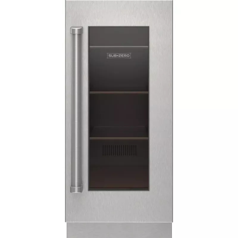 Sub-Zero 9029161 Stainless Steel Glass Door Panel - Pro Handle, Right Hinge