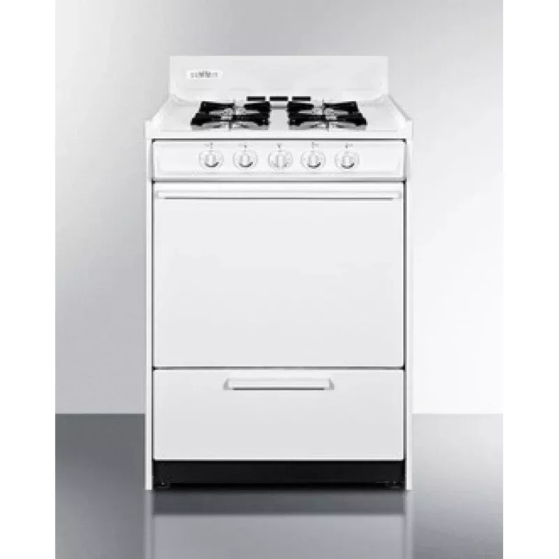 Summit WNM6107 24" Wide Gas Range White