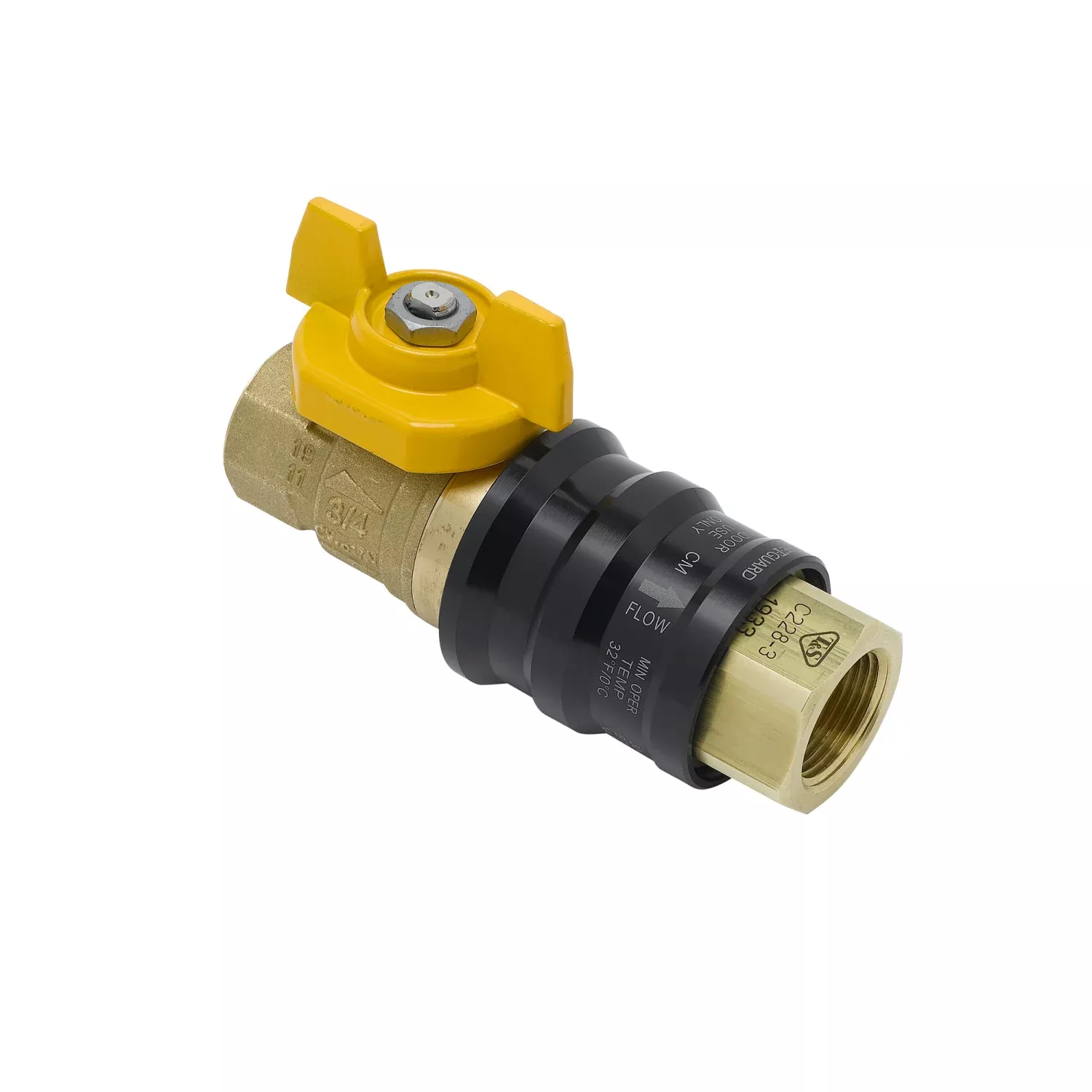T&S Brass AG-9C Combination Gas Valve w/ QD - 1/2"