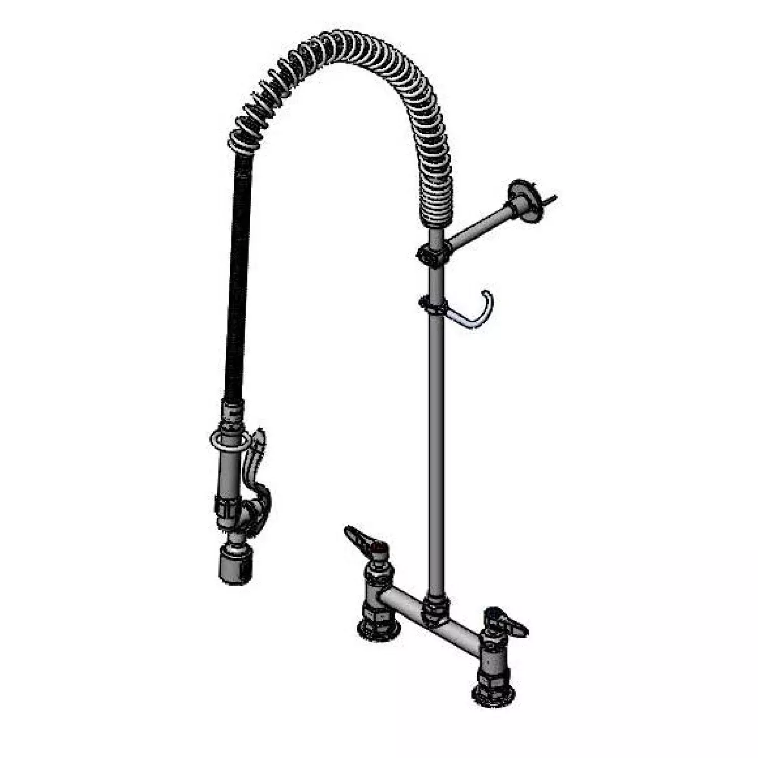 T&S Brass B-0123-CR-BJ EasyInstall Pre-Rinse - Ceramas & B-0107-J & Bracket