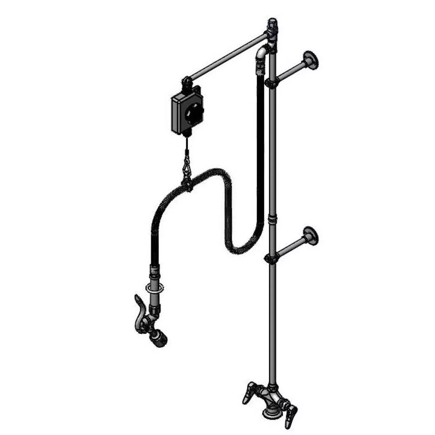T&S Brass B-0126-CR Pre-Rinse Station - Balancer & Ceramas & Brackets