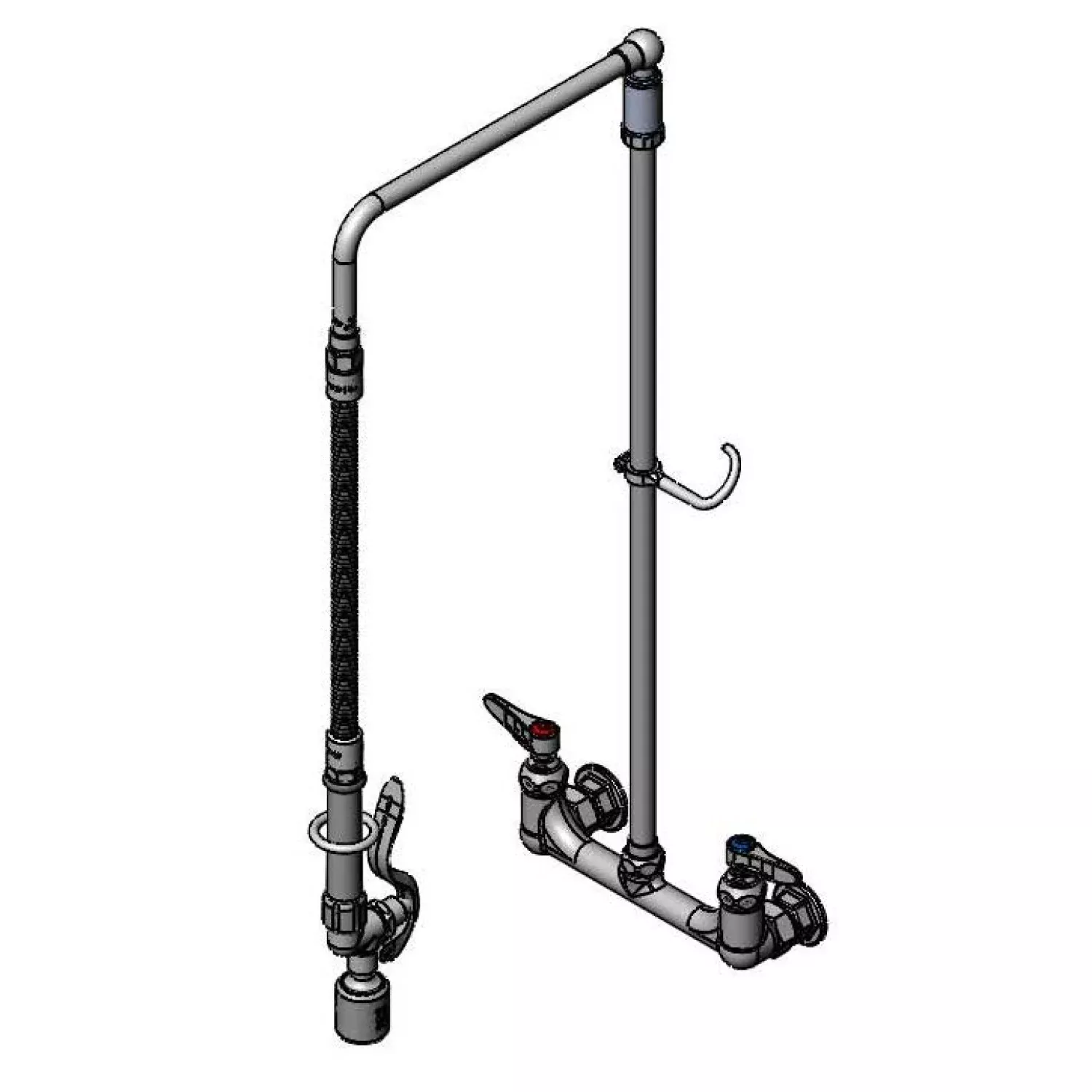 T&S Brass B-0131-C Pre-Rinse Unit - Overhead Swivel Arm & Low-Flow