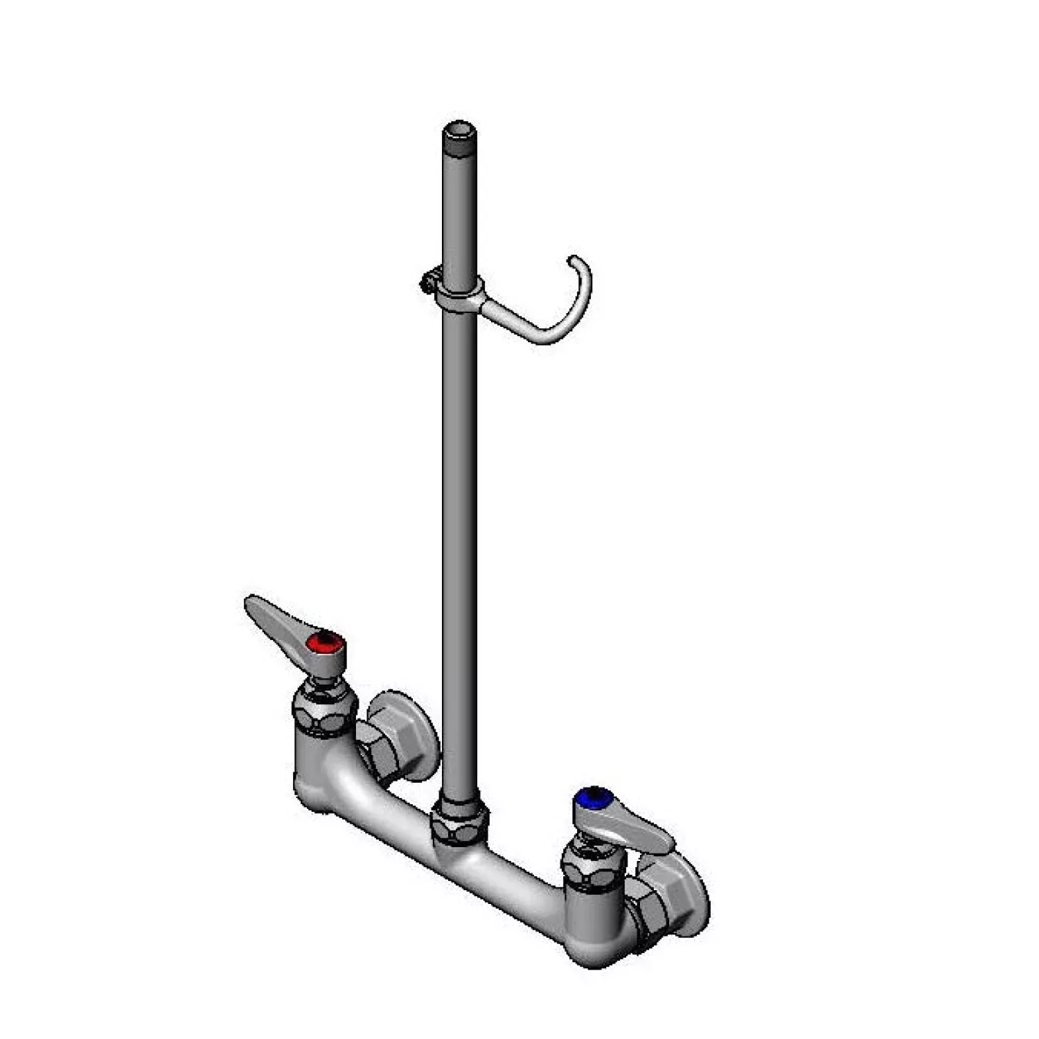 T&S Brass B-0133-09 Wall Mount Pre-Rinse - 18" Riser & Finger Hook