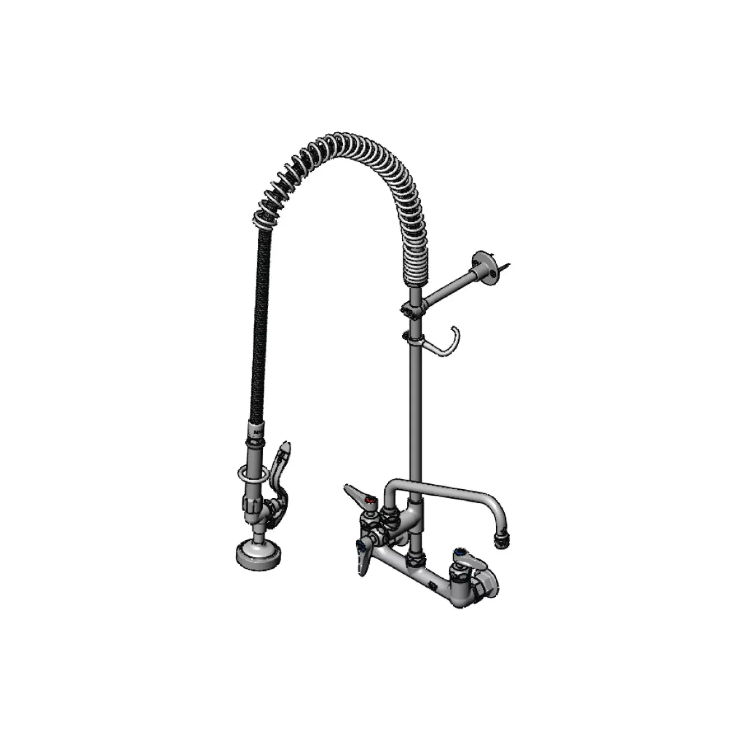 T&S Brass B-0133-10-CR-B EasyInstall Pre-Rinse - 10" ADF & Ceramas & Bracket