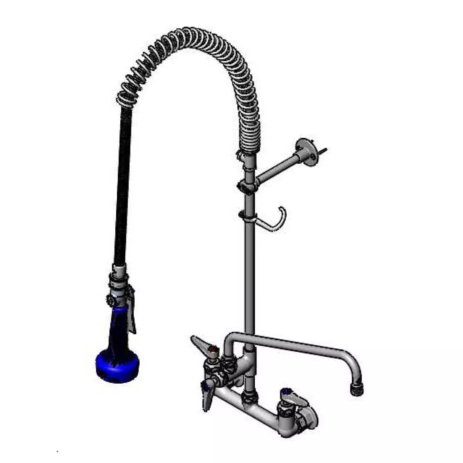 T&S Brass B-0133-14CRB8ST Pre-Rinse Station - Ceramas & Swivel B-0108 & Tee