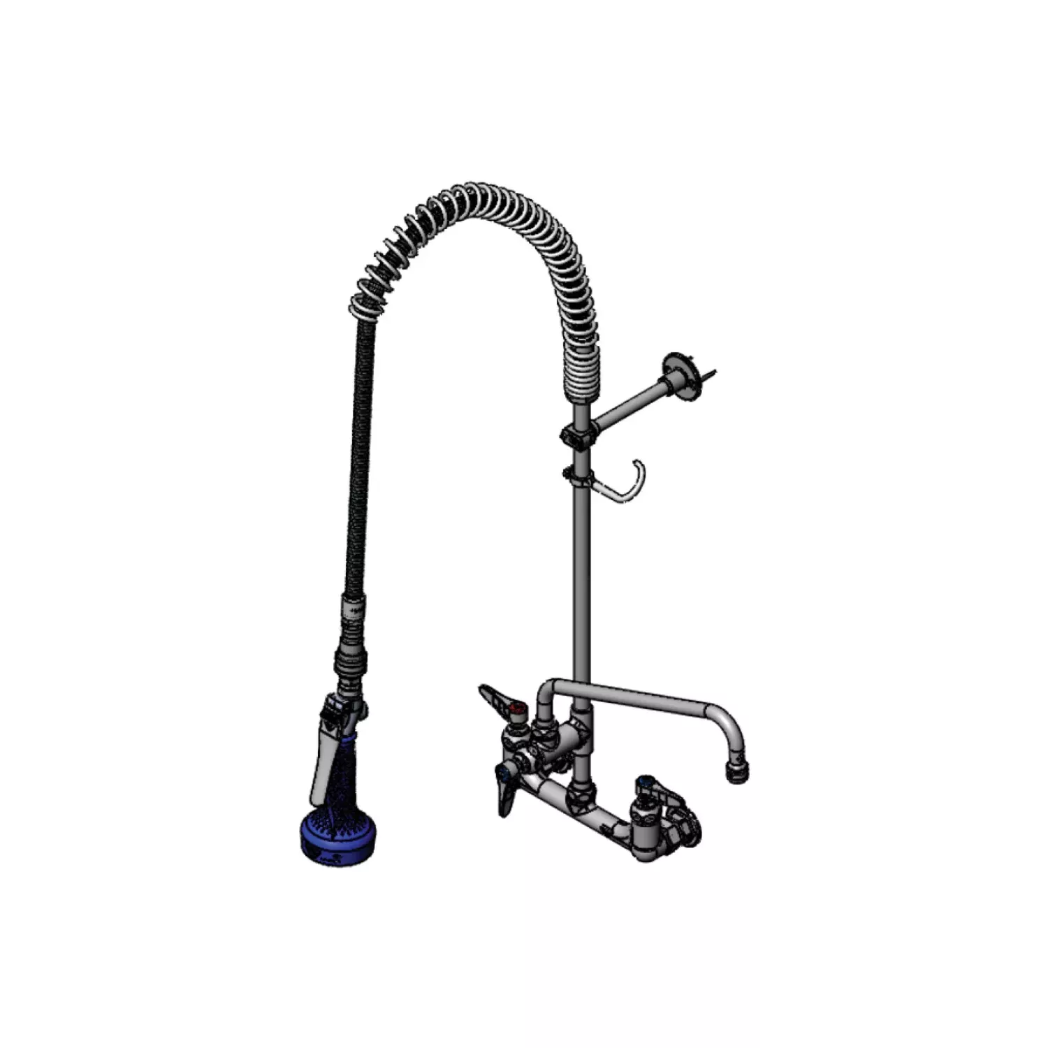 T&S Brass B-0133-A12-B08-QD EasyInstall Pre-Rinse - 12" ADF & Quick-Disconnect
