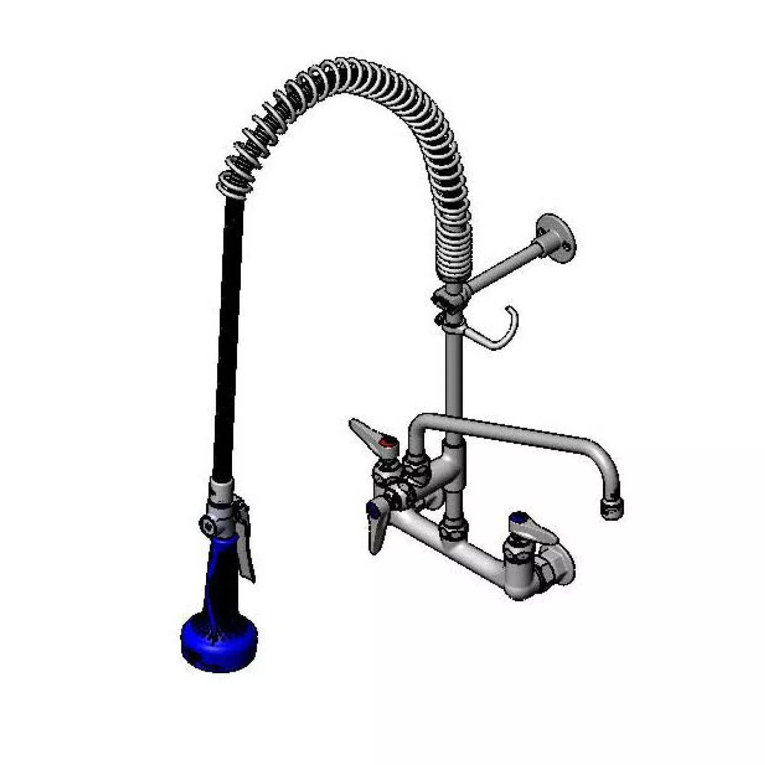 T&S Brass B-0133-A12-B8CX Pre-Rinse Unit - 12" ADF & 10" Riser & Bracket